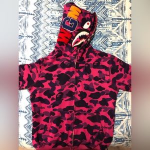 Pink and Purple Bape Hoodie
